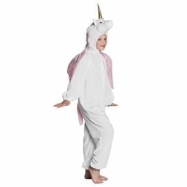 Eenhoorn dieren onesie/kostuum kinderen wit huispak