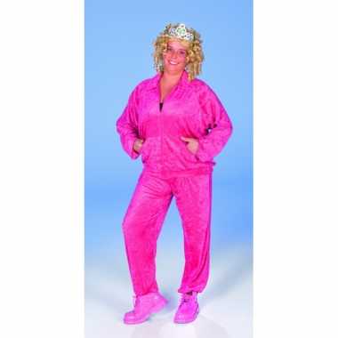 Fuchsia roze tokkie pak dames huispak