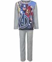 Avengers fleece pyjama grijs jongens huispak