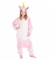 Dierenpak eenhoorn pinky onesie verkleed kostuum kinderen huispak