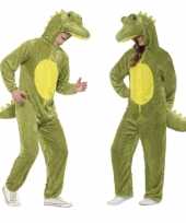 Krokodil onesie kostuum volwassenen huispak